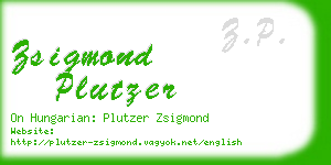 zsigmond plutzer business card